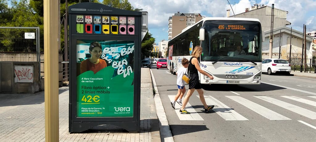 Ecomupi a Granollers amb la publicitat de Vera